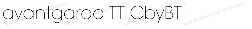 avantgarde TT CbyBT字体转换